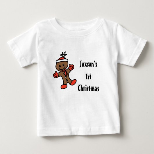 Mijn eerste kerstontbijt met Baby-T-shirt voor ker (Voorkant)