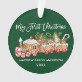 Mijn eerste kerstontbijtontbijt Baby Groen Ornament (voorkant)