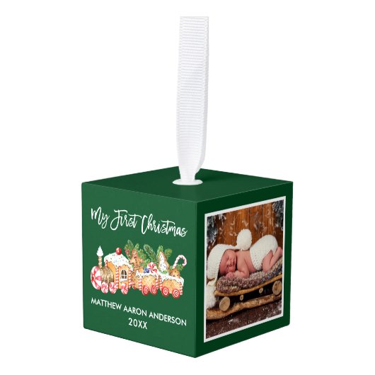 Mijn eerste kerstontbijtontbijt Groene Foto Decoratie (Voorkant hoekig)