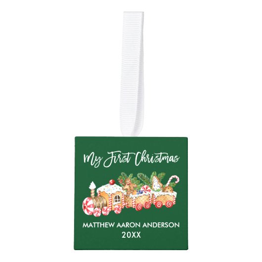 Mijn eerste kerstontbijtontbijt Groene Foto Decoratie (Voorkant)