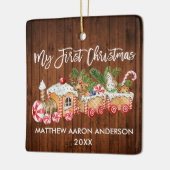 Mijn eerste kerstontbijtontbijt Snoep Baby Keramisch Ornament (Links)