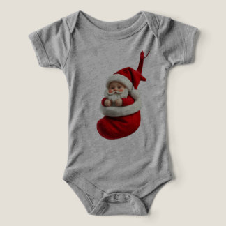Mijn eerste kerstoutfit - Baby Santa in Stocking