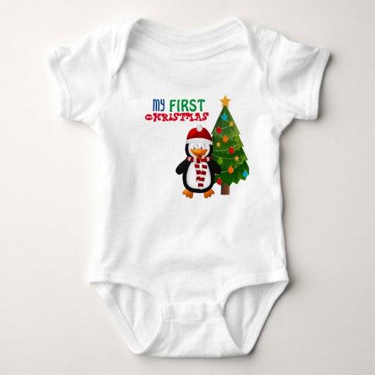 Mijn eerste kerstpak Baby Bodysuit (Voorkant)