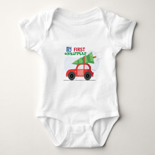 Mijn eerste kerstpak Baby Bodysuit (Voorkant)