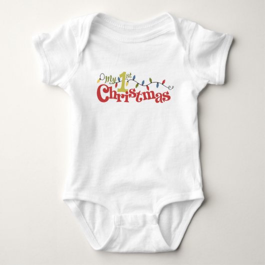 Mijn eerste kerstpak Baby Bodysuit (Voorkant)