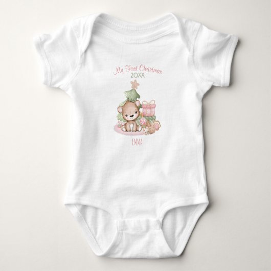 Mijn eerste kerstpak Baby Bodysuit | Aangepaste te (Voorkant)