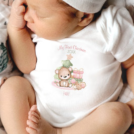Mijn eerste kerstpak Baby Bodysuit | Aangepaste te