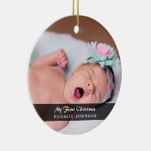 Mijn eerste kerstpasgeboren Baby foto Keramisch Ornament (Rechts)