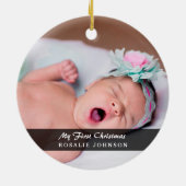 Mijn eerste kerstpasgeboren Baby foto Keramisch Ornament (Achterkant)
