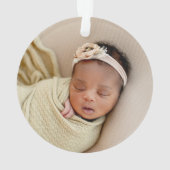Mijn eerste kerstpasgeboren baby gepersonaliseerd  ornament (achterkant)