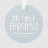 Mijn eerste kerstpasgeboren baby, gepersonaliseerd ornament (voorkant)