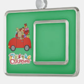 Mijn eerste kerstrijrenrenrendiertje verzilverd omlijst ornament (Links)