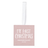 Mijn eerste kerstroze gepersonaliseerde baby foto decoratie (Voorkant)