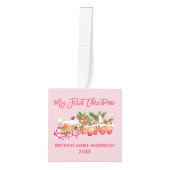 Mijn eerste kerstroze tandbrood foto decoratie (Voorkant)