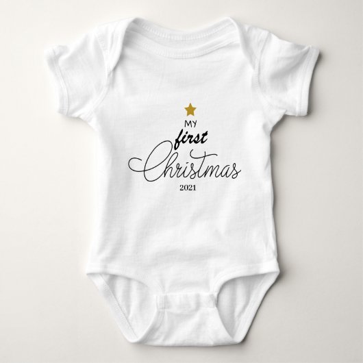 Mijn eerste kerstscript, één stuk Baby, bea. Romper (Voorkant)