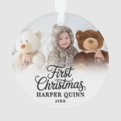 Mijn eerste kerstscript nieuwe babyfoto ornament (achterkant)