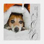 Mijn eerste kerstscript Verticale foto Snowflake Glas Ornament (Achterkant)