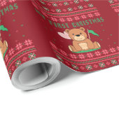 Mijn eerste kerstteddy Bear lelijke kerst Cadeaupapier (Rol Hoek)