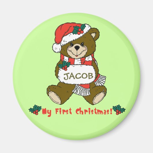  Mijn eerste kerstteddybeer T-shirt Magneet (Voorkant)