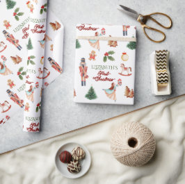 Mijn eerste kerstvakantie schattig inpakpapier
