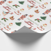 Mijn eerste kerstvakantie schattig inpakpapier (Hoek)