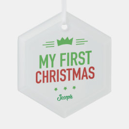 Mijn eerste kerstversiering glas ornament