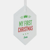 Mijn eerste kerstversiering glas ornament (Voorkant Rechts)