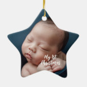 Mijn eerste kerstversiering keramisch ornament (Achterkant)