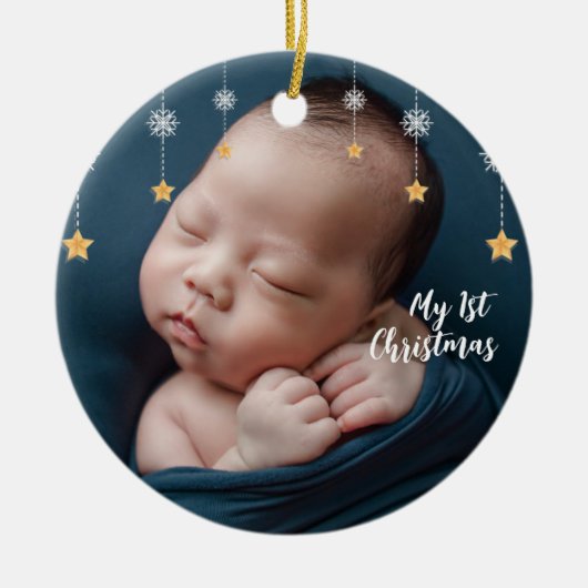 Mijn eerste kerstversiering keramisch ornament (Voorkant)