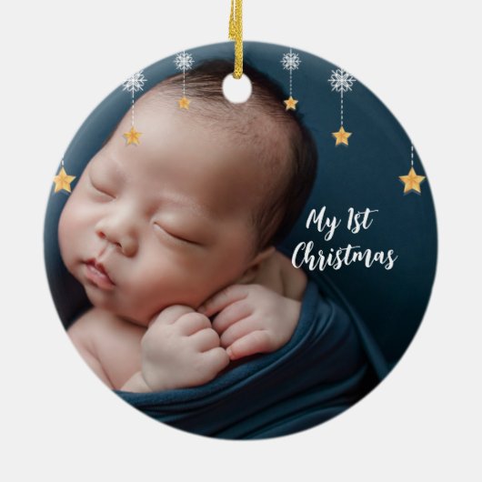 Mijn eerste kerstversiering keramisch ornament (Achterkant)