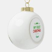 Mijn eerste kerstversiering keramische bal ornament (Links)