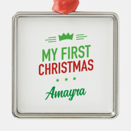 Mijn eerste kerstversiering metalen ornament