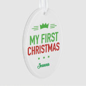 Mijn eerste kerstversiering ornament (voorkant)