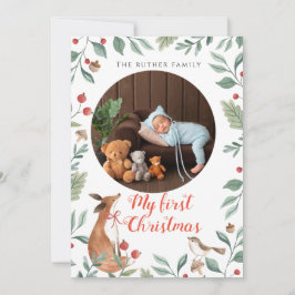 Mijn eerste kerstwaterverf feestdagenkaart