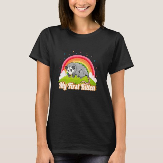 Mijn eerste kitten Opossum T-shirt (Voorkant)