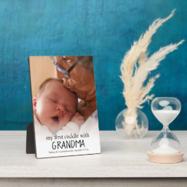 Mijn eerste knuffel met oma Foto Baby Newborn Pl Fotoplaat