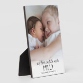 Mijn eerste knuffeltje met de sibling Foto Baby Ne Fotoplaat (Zijkant)