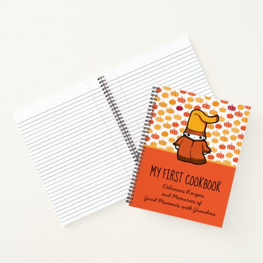 Mijn eerste koekjesboek pompoenpatroon Kinder Reci Notitieboek (Binnen)