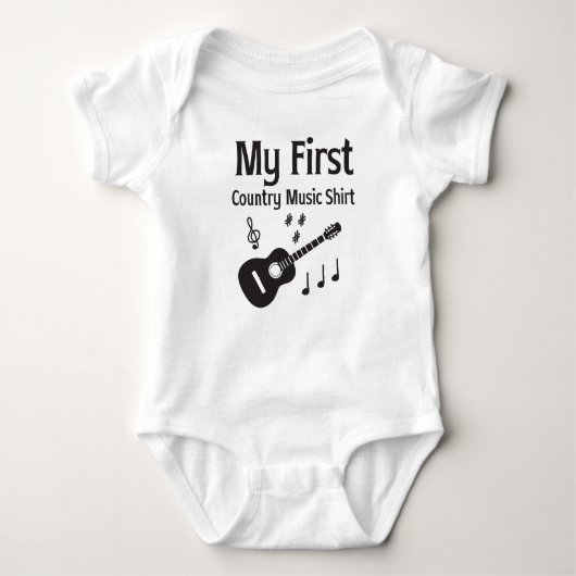 Mijn eerste land Music Shirt Baby Bodysuit (Voorkant)