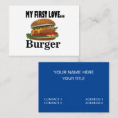 Mijn eerste liefde Burger Chef Restaurant Visitekaartje (Voorkant / Achterkant)