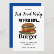 Mijn Eerste Liefde Burger Fast Food Feestje