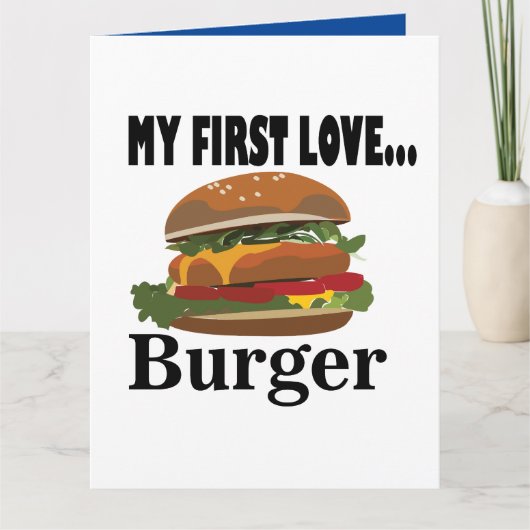 Mijn eerste liefde Burger Groet Kaart (Voorkant)