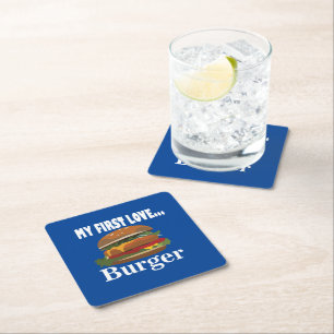 Mijn eerste liefde Burger Kartonnen Onderzetters