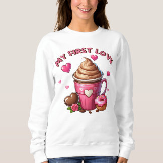 Mijn Eerste Liefde Cupcake En Koffie Trui