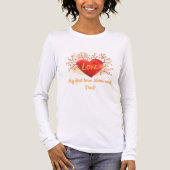 Mijn eerste liefde: papa en mama | Heart Design T- Tri-Blend Shirt (Voorkant volledig)