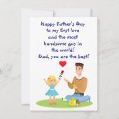 Mijn eerste liefde, papa feestdagenkaart (Voorkant)