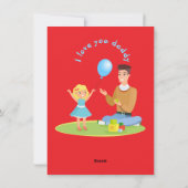 Mijn eerste liefde, papa feestdagenkaart (Achterkant)