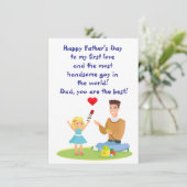 Mijn eerste liefde, papa feestdagenkaart (Staand voorkant)