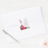 Mijn eerste liefde poëzie kunst van Stanley Mathis Vierkante Sticker (Envelop)