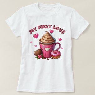 Mijn Eerste Liefdes Cupcake En Koffie T-shirt